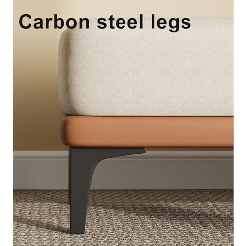 Repose-pieds moderne orange 100 cm, chaise longue de loisirs et salon