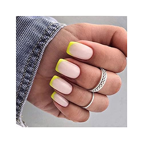 Enforten 500Pcs Natural Short Round Fake Nails Tips Full Cover Artificial Acrylic False Nails For Women Nail Salons & Diy Nail Art Manicure Decoration #TOP3