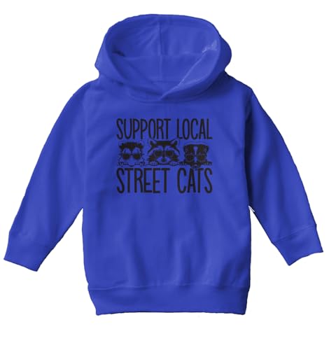 Tcombo Support Local Street Cats - Racoon Toddler/Youth Fleece Hoodie2