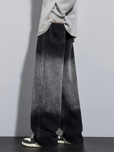 Men's Y2K Straight-Leg Jeans Loose Wide-Leg Retro Distressed Casual Denim Pants Street Style Harajuku Clothing4