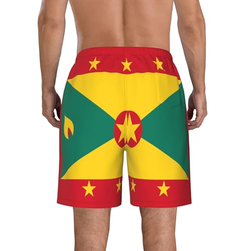 CUTEDWARF Flag of Grenada Men's Swim Trunks Beach Swimwear Beach Shorts Summer Board Shorts 5