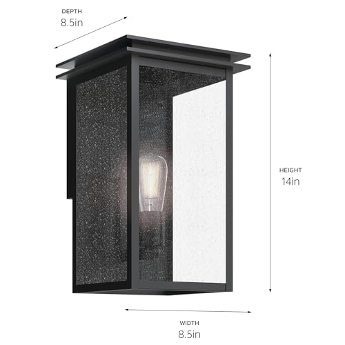 Kichler Arkville Outdoor Wall Light, Textured Black by Kichler - Used condition - Image 2