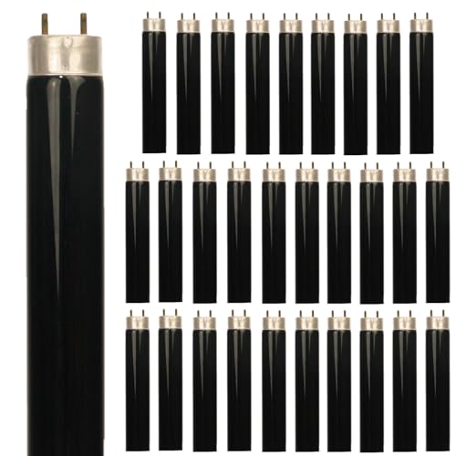 Diodesy- T8 Fluorescent Tube Black Light Blue Light Bulb 13.5 Inch 10W Medium 2-Pin G13 Base 352nm Straight High Performance Replacement Linear Lamp for Office Halloween Holiday Lightings Pack of 30