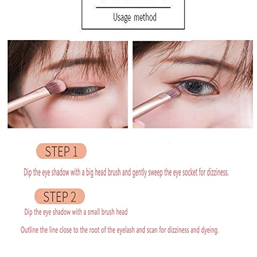 Teonei Dual Ended Eye Makeup Brush,Eyeshadow Blending Brush,Eyeshadow Smudge Brush,Foundation Makeup Applicator,5Pcs #TOP3