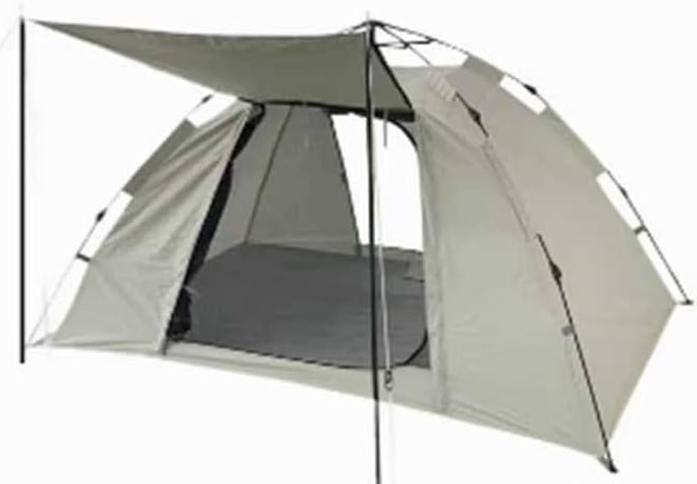ポップアップテント 防水 UVカット 2ドア カーキ-280*210*120cm 夏の爆買WEEK テント ワンタッチテント 2〜3人用 二重層 軽量