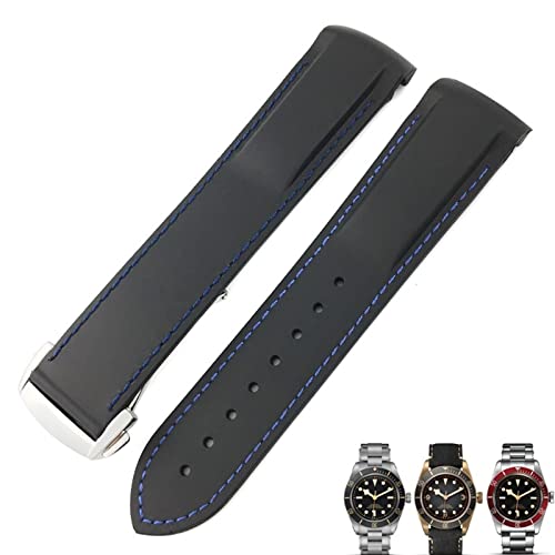Bracelet caoutchouc Tudor Black Bay résistant à la transpiration boucle