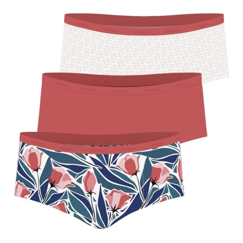 Athena - Lot de 3 Boxers Femme Ecopack Mode - Confort et Naturalité du Coton Stretch Ultra Doux - Label Oeko-TEX® Standard 100
