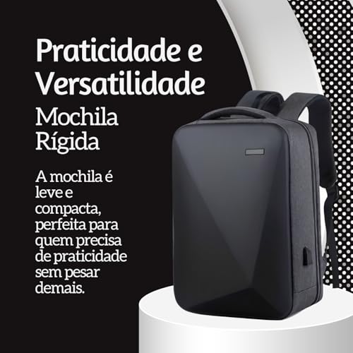 Mochila Laptop Rigida Preta Vmstark Mochila Para Notebook Ultra Resistente