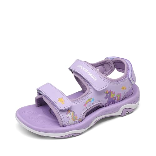 DREAM PAIRS Boys Girls Sandals Summer Outdoor Athletic Kids Sport Water Shoes for Toddler/Little Kid 5 Toddler Purple