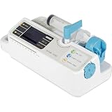 HSRG Veterinär-Spritzenpumpe, Wiederaufladbare, Einstellbare Pumpenmaschine Mit LCD-Display, Hochpräzise Flüssigkeitsverabreichungspumpenmaschine, Einstellbarer KVO-Okklusionsschwellenalarm