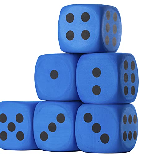 4 Inch Jumbo Foam Dice Set of 6 Yard Outdoor Games for Adults and Family Includes Elegant Carry Bag and Scoresheets
