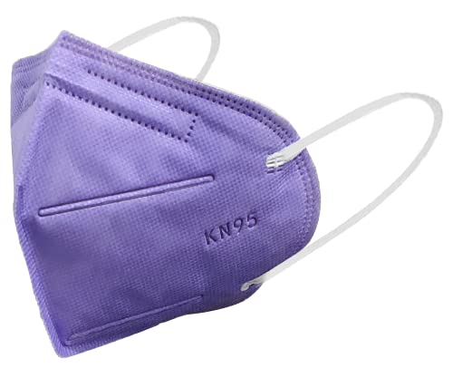 Máscaras KN95 Verde-Água, Amarelo, Vermelha, Rosa, Lilás, Preta, Cinza Lisa Adulto - Kit de 10 Unida