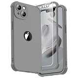 ORETECH for iPhone 13 Case, with [2 Screen Protectors] [15 Ft Military Grade Drop Test] [Camera Protection] 360° Full Body Shockproof Slim Thin Phone Case iPhone 13 Cover 6.1'- Space Grey