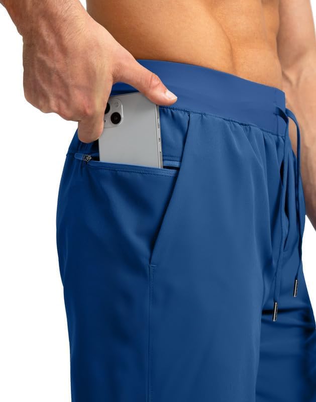 Soothfeel Men's Running Shorts with Zipper Pockets 9"/ 7"/ 5" Lightweight Basketball Gym Workout Athletic Shorts - Image 3