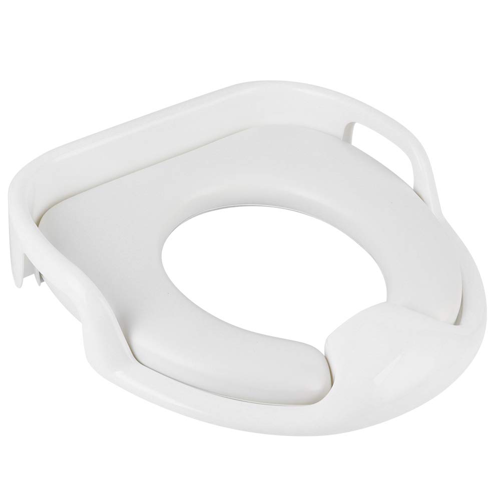 Generic Potty Training Seat for Boys Girls, Toddler Toilet Seat Attachment with Safety Handles, Portable Toilet Training Potty for Toddlers Baby (White)