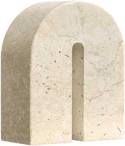Navaris Natural Decorative Marble Sculpture, Sleek & Modern Ornament ...
