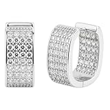 Karma NH10187531 - Pendientes de aro para mujer, cristal plateado o dorado, 1,3 cm, modernos, accesorios de joyería, idea de regalo, modernos y elegantes, 1,3 x 0,7 cm, Acero aleado, Sin piedra