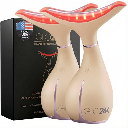 Image of GLO24K 7 Color Beauty Device - Triple LED Action & Vibration Technology Facial and Neck Massager