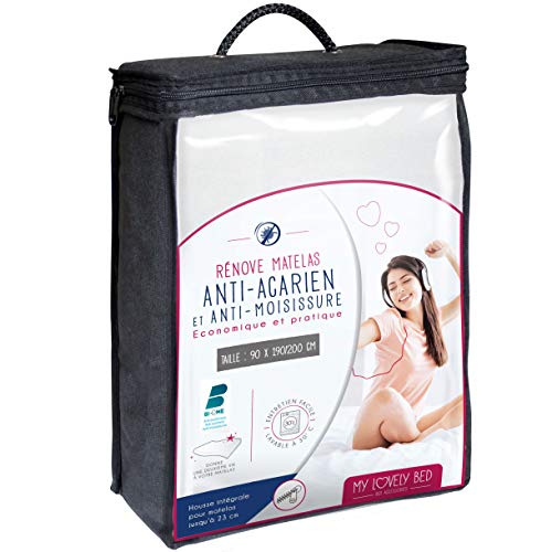 My Lovely Bed - Funda de Colchón 90x190/200 cm - Antiácaros - Funda Integral para Colchón - Silencioso y Transpirable - Económica y Práctica - Tejido de Algodón