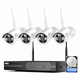 Hiseeu 4K 8MP Home Security Camera System Outdoor, 16CH NVR 4 Cam Kit