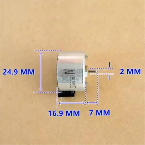 Moteur pas à pas d'angle 18 degrés rond avec axe de 2 mm pour micro-mécanisme - 5