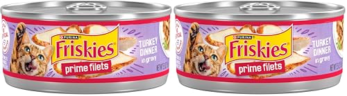 Image of Friskies Purina Prime Filets Turkey Dinner in Wet Cat Food Gravy - 5.5 oz. Cans (Pack of 48)