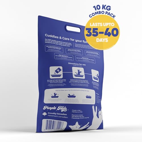 Image of Canada Cat Litter - Natural Bentonite Cat Litter with Activated Carbon-Odour Control and Highly Absorbent Litter for Cat (Pack of 2, Unscented)