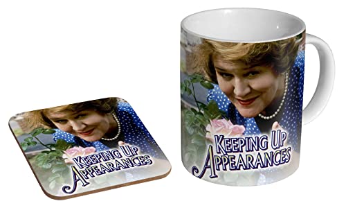 profiles Keeping Up Appearances Hyacinth - Ceramic Coffee Mug + Coaster Gift Set
