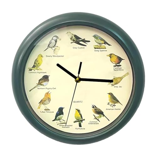 Horloge murale oiseau silencieuse pour dormir sans aucun bruit dans la chambre