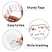 Valentines Day Gift Tags with String, 50 PCS Valentines Tags Personalized Design Tag for Gift Wrapping, Valentine's Day Decoration (Pink and White)