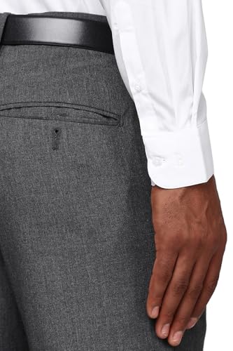 Image of Peter England Men Polycotton Slim Fit Full Sleeve Stretchable Solid Formal Shirt | Lycra Comfort