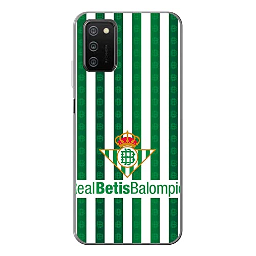 Movilshop Funda para [ Samsung Galaxy A03s ] Real Betis Balompié [Escudo Clásico Degradado] Licencia Oficial de Silicona Flexible Transparente...