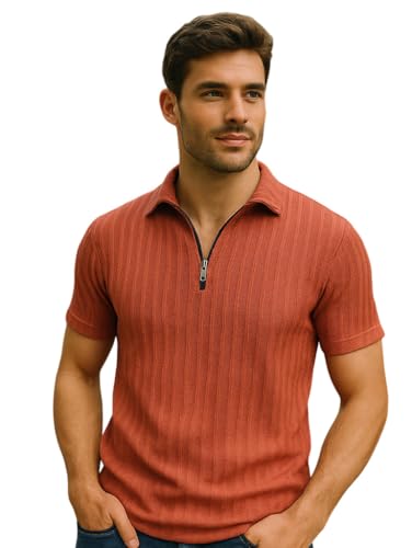 Image of Preneum Men's Polo T‑Shirt | Comfortable Rich Polycotton, Band Collar, Regular Fit | Stylish & Premium All Day Wear (Available in Plus Sizes)
