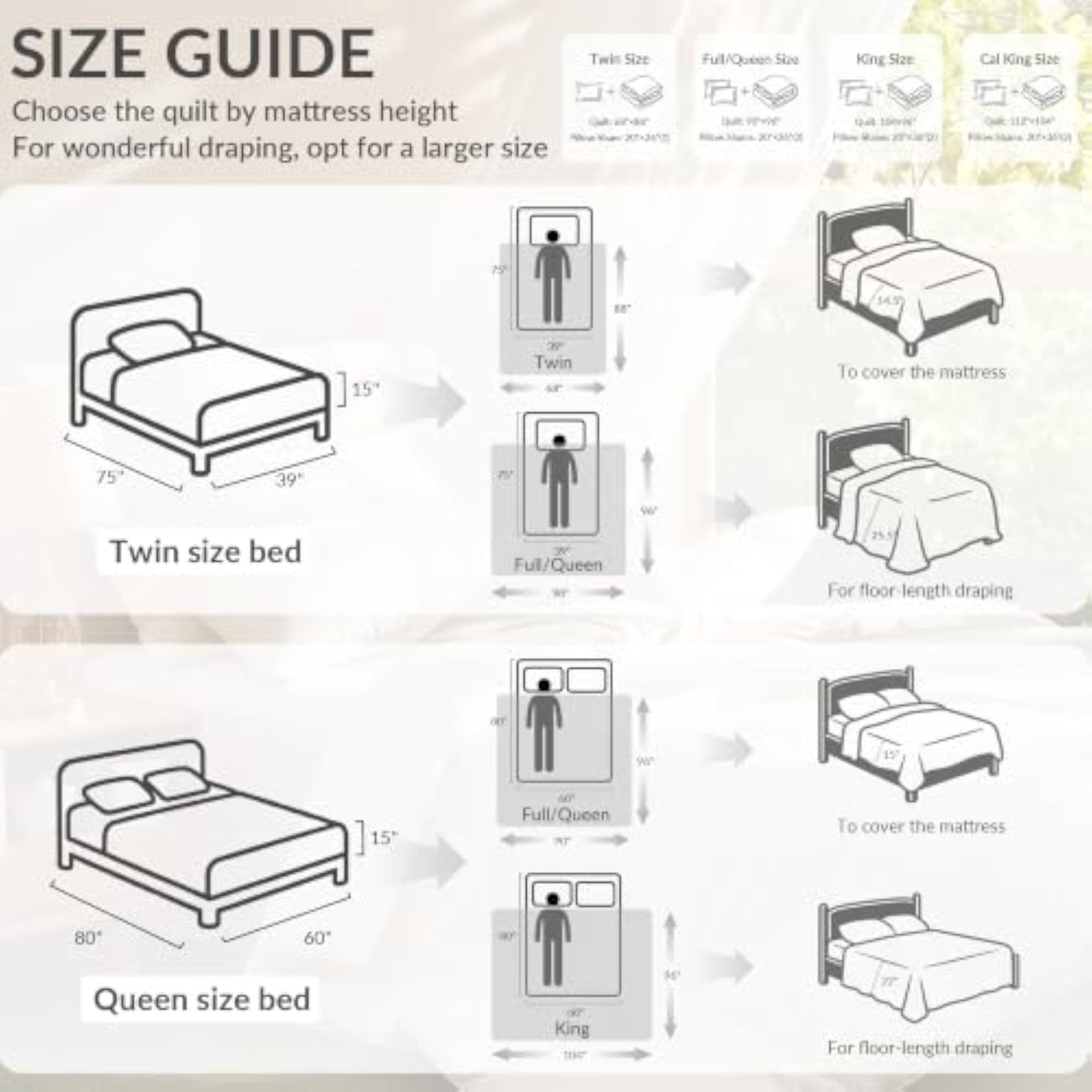 Reversible Full Queen Quilt Bedding Set with Pillow Shams