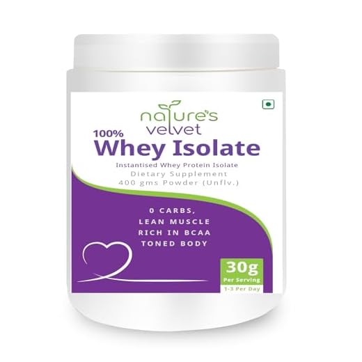 Natures velvet lifecare Whey Protein Isolate (Nviso), Manufactured in USA, 400 Gms