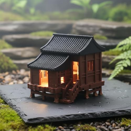 Aficionados al bonsái regalo original con maqueta de edificio chino 6