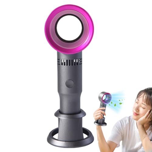 Genérico Ventilador Personal,Soplador Manual Sin Aspas | Abanico de Mano Ajustable con Tipo-C | Para Hombres Mujeres Niños Interior Exterior Viajes Hogar Playa