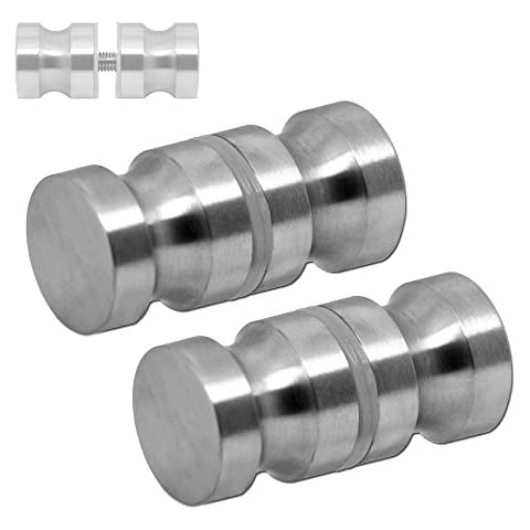 Manija Tirador Cristal Puerta de Baño Mate Cepillado Ø 3cm Manuija Perilla Manilla Sólido Acero Inoxidable Ducha Marcar Cover