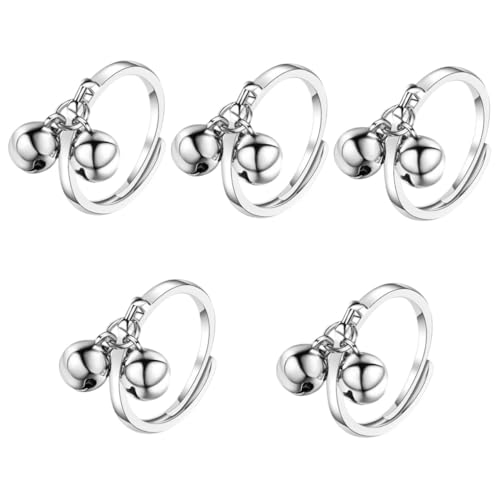 Bague double anneau réglable cloche boule doigt ouvert bijoux cuivre femme