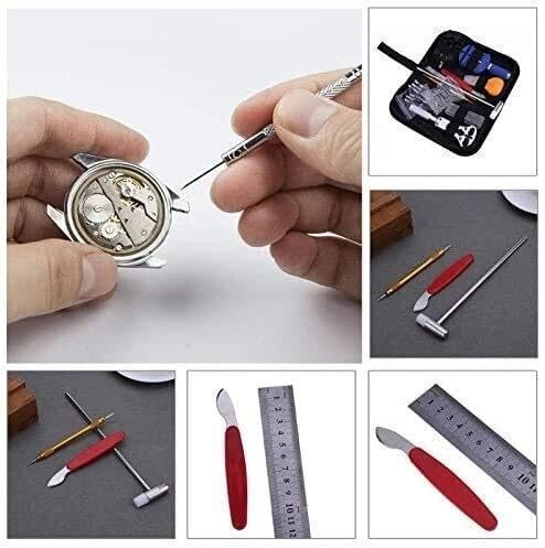 Kit de Herramientas para Cambiar Pilas de Reloj, 147 Piezas, para Ajustar la Correa de Reloj, Abrir la Caja, Remover la Barra de Resorte y Otras Herramientas de relojero.