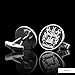 Round Handmade Family Symbol Cufflink,Family Name Cufflink,Personalized Engraved Family Cufflink,Family Crest Cufflink, Customizable Name Coat of Arms Cufflink