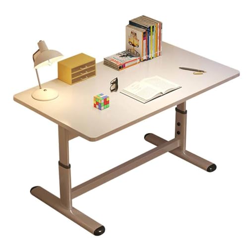 HSSTYLE Elektrischer Stehschreibtisch Höhenverstellbarer Stehschreibtisch Stehschreibtisch Home-Office-Schreibtisch Elektrischer Lift Computer-Gaming-Schreibtisch,Weiß,80 * 60cm