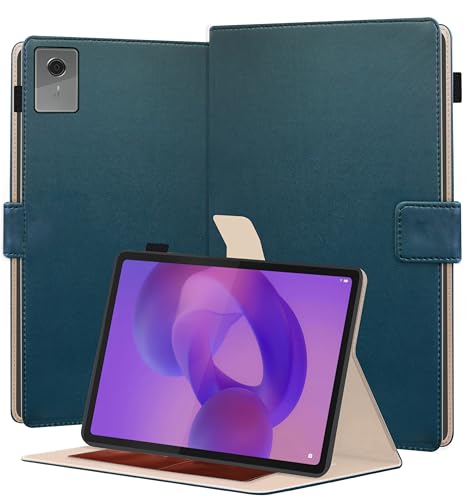 Image of TGK Flip Cover for Lenovo Idea Tab Plus 12.1 inch Tablet Case TB361FU TB361ZU with Stylus Holder (Cerulean Blue)