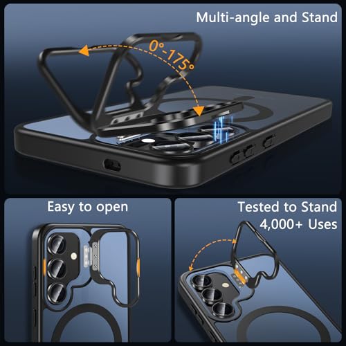 Cum2giff Magnetic for Samsung Galaxy S25 FE Case with Screen Protector, Compatible with Magsafe, Shockproof Military Grade Drop Protection, Translucent Matte Back Phone Cover for S25 FE 6.7", Black by Cum2giff - Used condition - Image 6