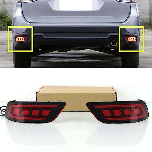 ECAHAYAKU LED Driving Light/Brake Light/Sequential Turn Signal light Compatible With SUBARU FORESTER 2019 2020 2021 2022 2023 Fog Lamp Rear bumper Reflector