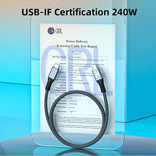 CY Cable USB4 USB-C 240W Type-C Male to Male Cable 48V 5A Compatible with USB4.0 40Gbps 8K 100W Charging for Laptop Tablet Phone - Image 3