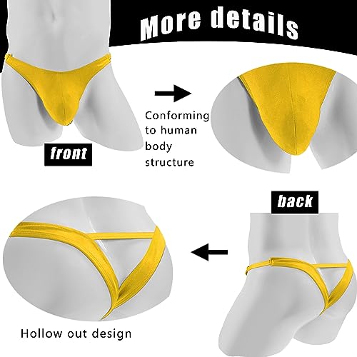 Men's Bikinis Thong Underwear,Man Thong Bulge G-String Low Waist Pouch Briefs T-back Panties For Man4