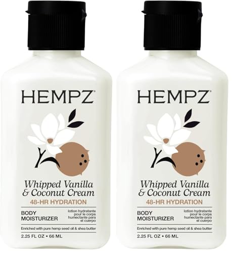 Image of Hempz Mini Whipped Vanilla & Coconut Cream Body & Hand Lotion 2.25 oz. (Pack of 2)