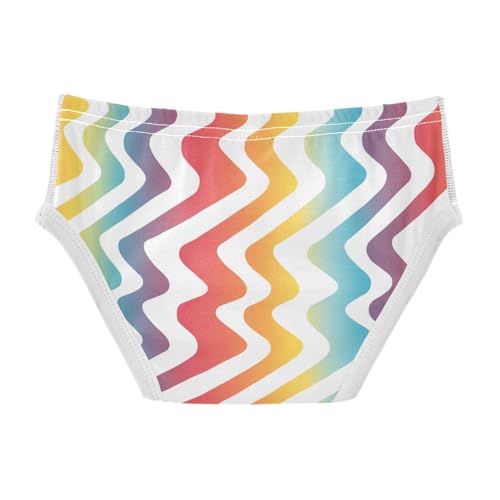 KLL Abstract Rainbow Stripes Baby Boys Comfort Nighttime Underwear Cute Undies2