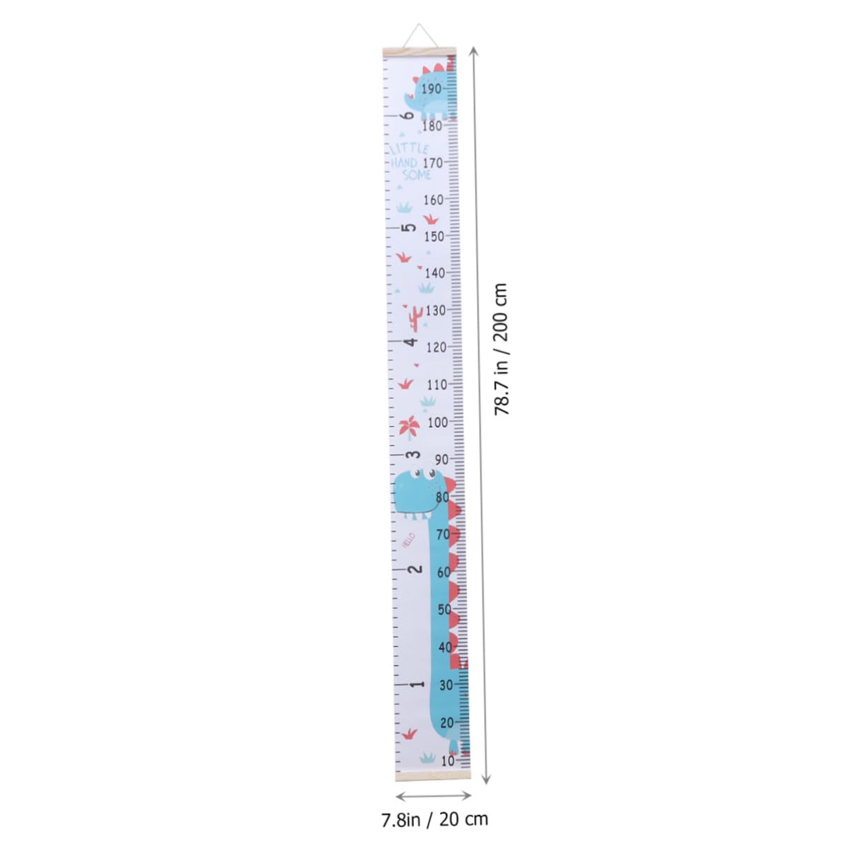 VICASKY Environmental Kids Growth Chart Wooden Canvas Child Height Measurement Ruler